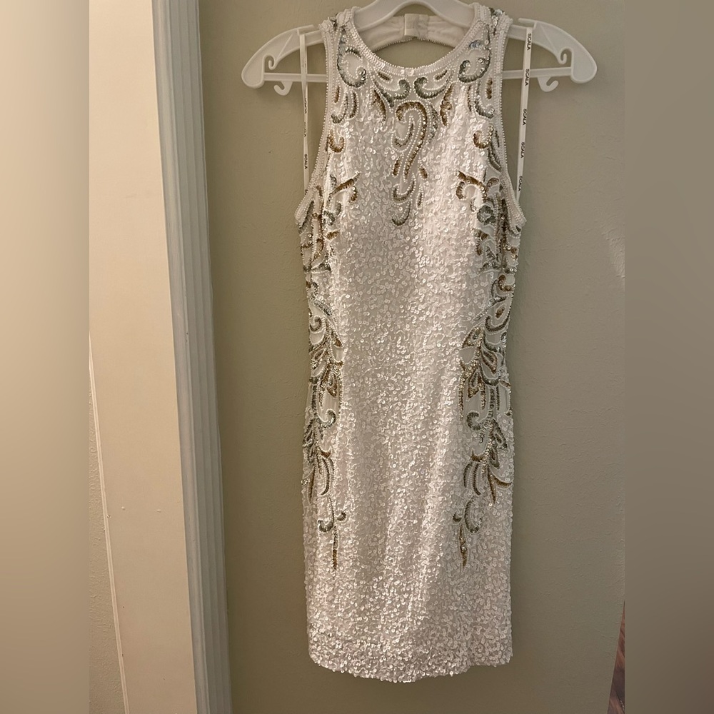 SCALA Semi-formal Ivory Beaded Dress Size 0